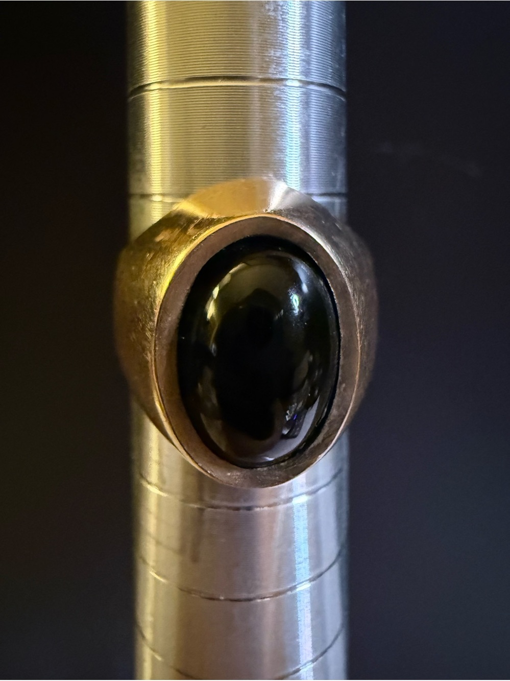 Vintage 14K Yellow Gold & Black Onyx Signet Ring
